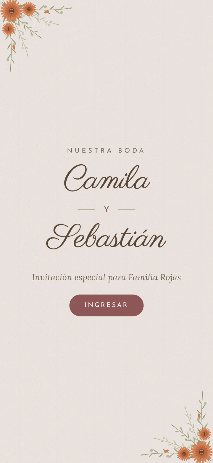 Invitación con el tema Amapola