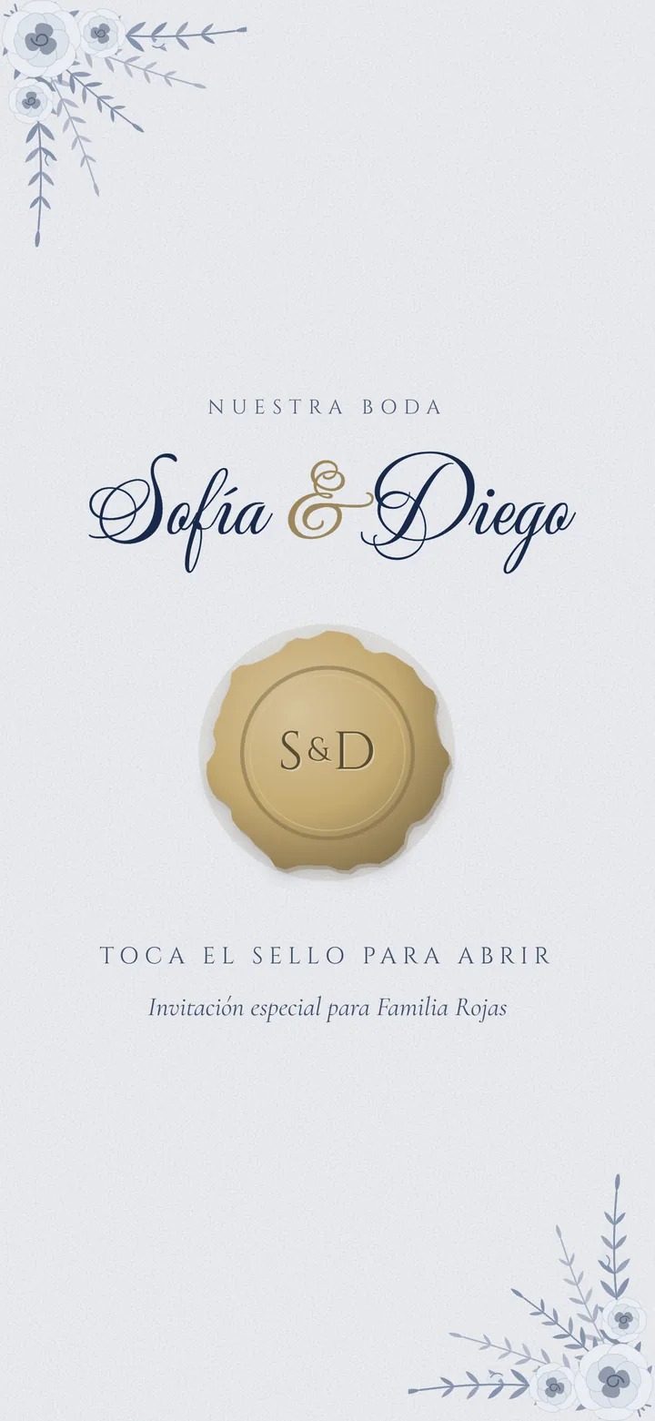 Invitación con el tema Medianoche