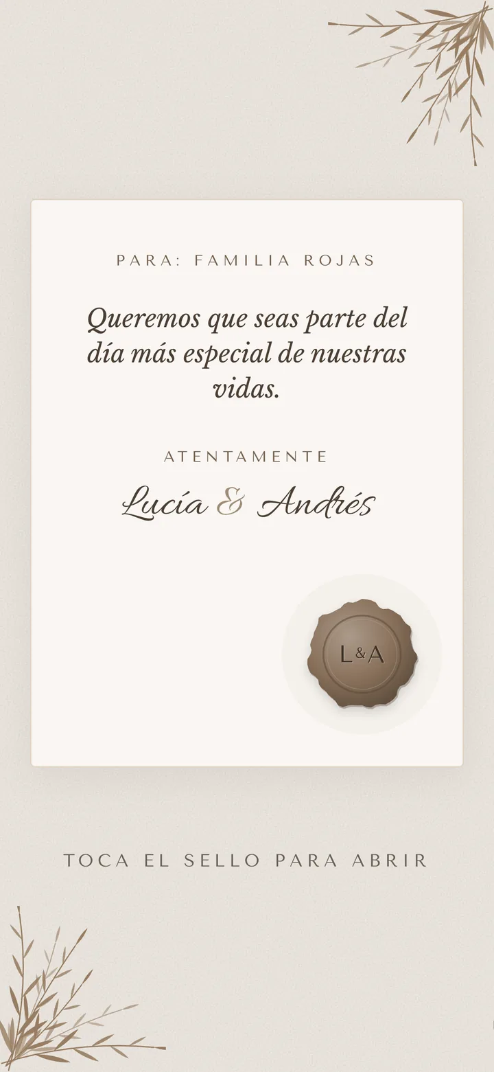 Invitación con el tema Duna