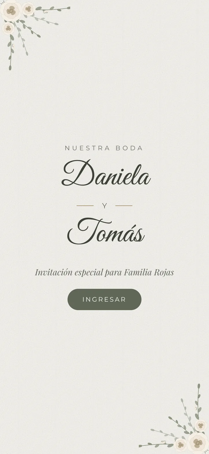 Invitación con el tema Salvia